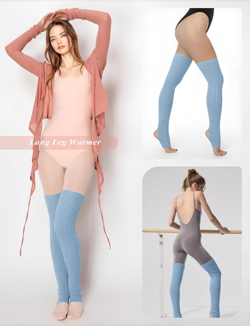 v28 Long Leg Warmer, Women’s Men 80s Party Ribbed Knit Dance Sports - Image 4